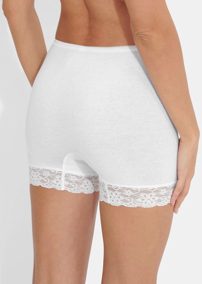 Twee fijnrib-slips - wit - Gr. 40 van Goldner Fashion