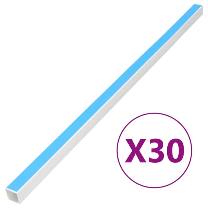 vidaXL - Kabelgoot - zelfklevend - 30x15 - mm - 30 - m - PVC
