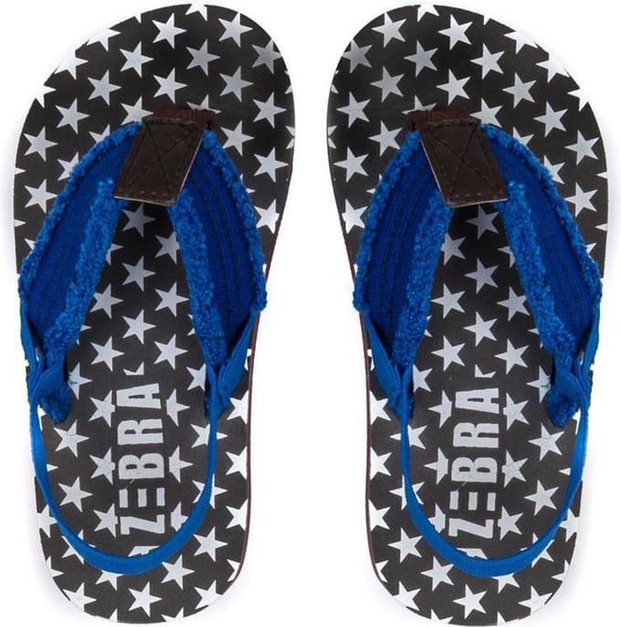 Zebra Boys slipper Stars 23/24 met bandje