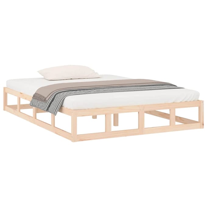 vidaXL - Bedframe - massief - hout - 140x190 - cm