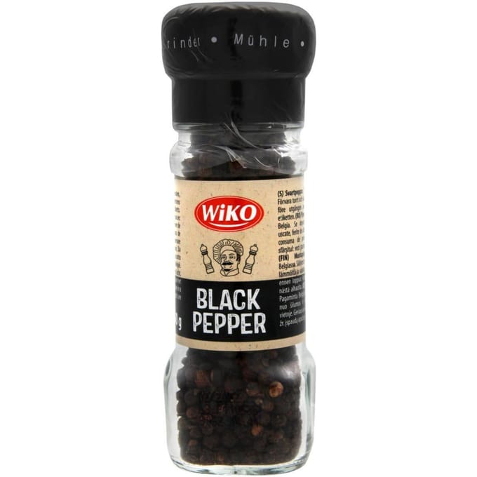 Poivre Noir Wiko Épice avec Moulin 50 g