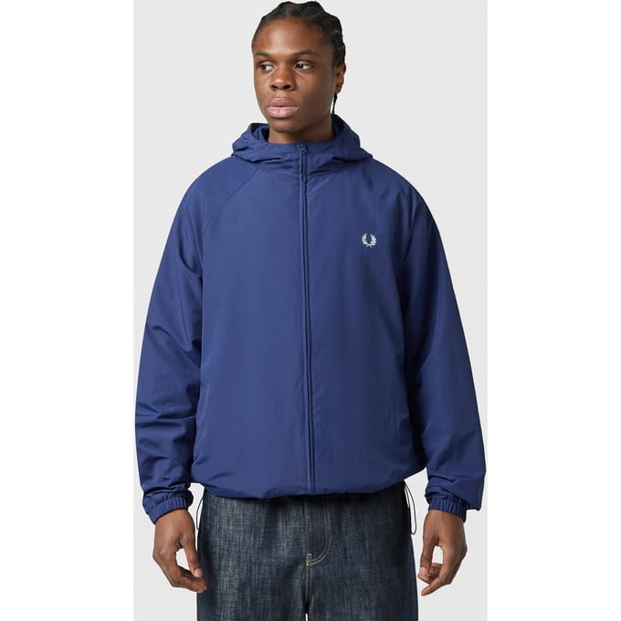 Fred Perry Hooded Shell Jacket, blauw