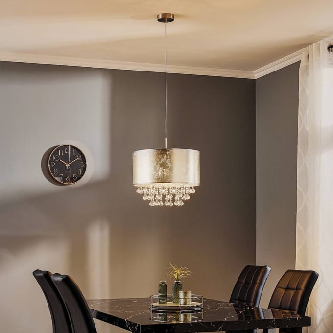 Globo - hanglamp - Amy I - nikkel - metaal - Ø 40cm - E27 - 15188H3