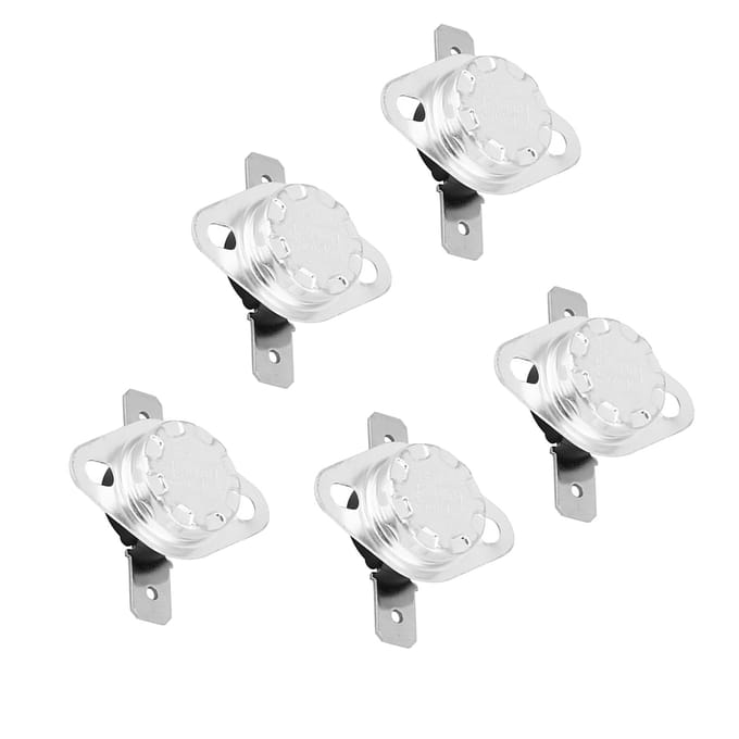 5 Stuks Thermostaatschakelaar KSD301 Thermostaat 250V 15A Normaal Gesloten Temperatuurregelschakelaar white