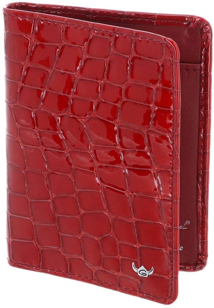 Golden Head Leren identiteitskaarthoesje Cayenne RFID Protect Ausweisetui 4480 Kirsche rood
