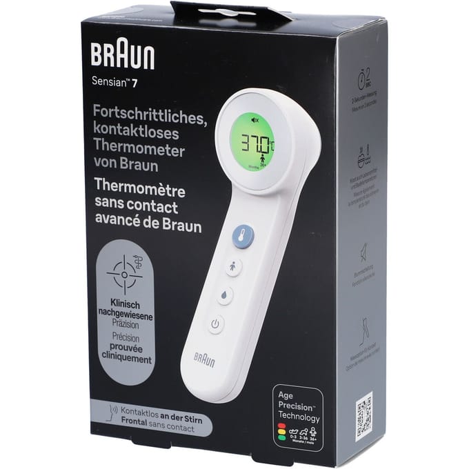 Braun Touch + No-Touch zonder Contact Voorhoofdthermometer Age Precission BNT400 1 Thermometer