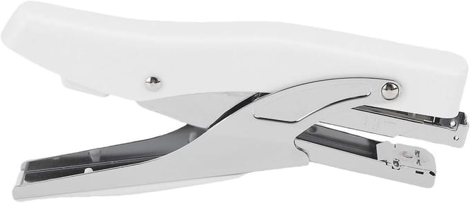 Tang Nietmachine - Nietpistool Kantoor - Documenten Binden - Volledig Metaal - 20 Vel Capaciteit - Wit