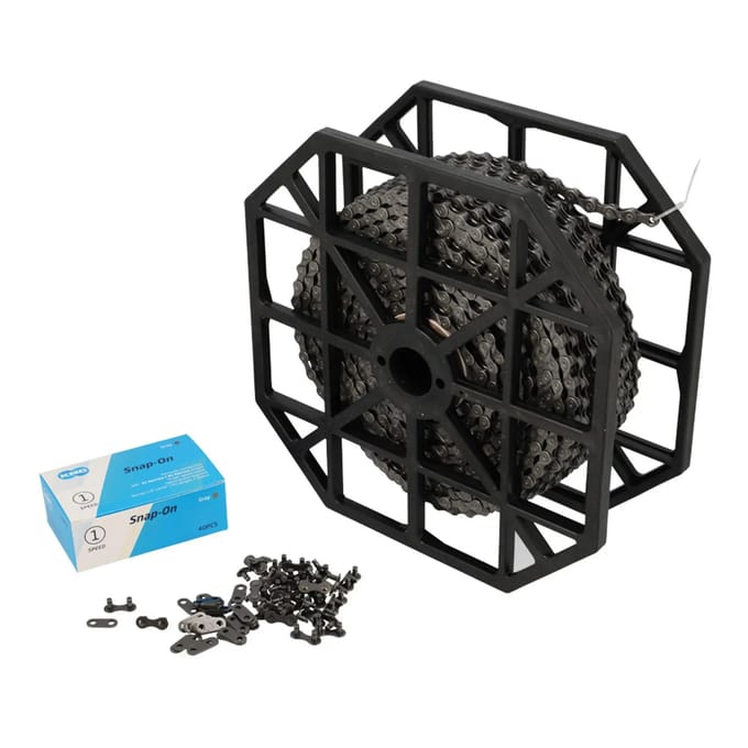 KMC Single-speed ketting - 50m rol - Bruin - Anti-drop ontwerp - Inclusief 40 verbindingsschakels