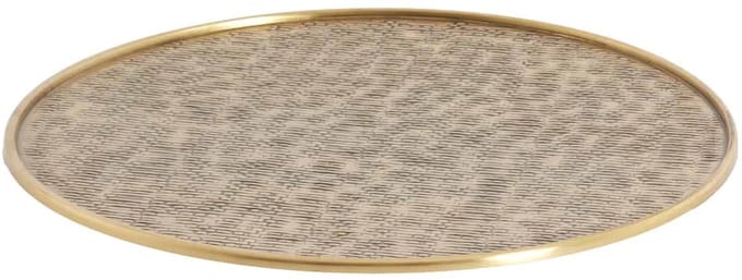 Light & Living Schaal Manarola - Brons - Ø51x1cm - Metaal - Modern,Luxe - Woonkamer