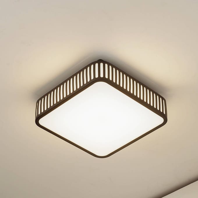 Lindby LED buiten plafondlamp Lurinda, 26 cm zwart, IP44