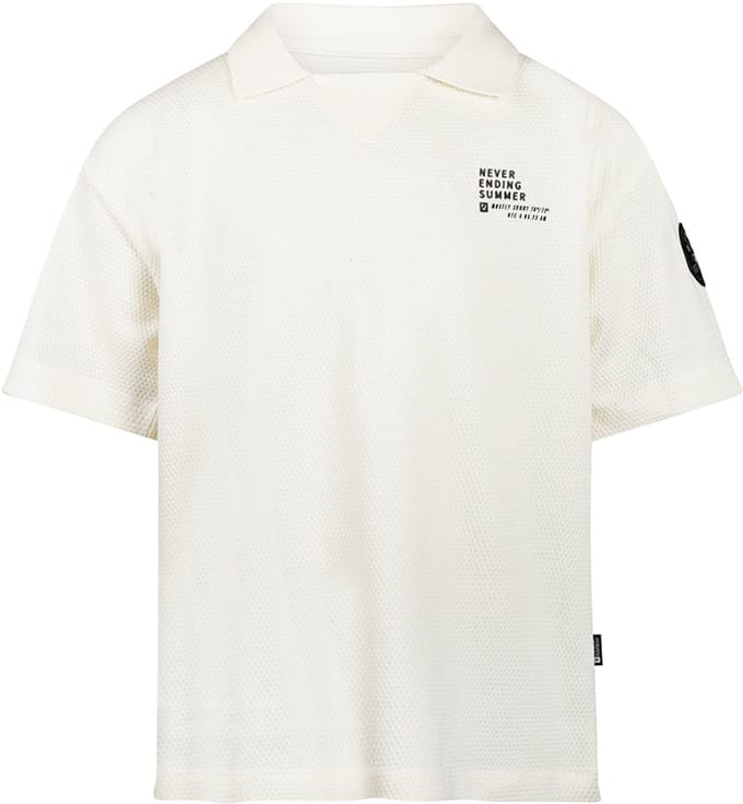No Way Monday - Polo - T-shirt - Loose Fit - Off White - Maat 152