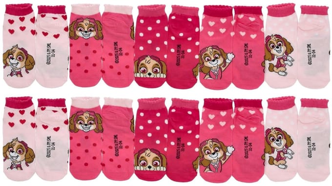 Paw Patrol Sokken - 10 Paar - Maat 31/34- Roze - Kind