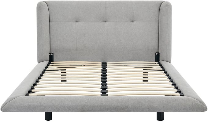 Vente-unique Bedframe stof lichtgrijs 160 x 200 cm