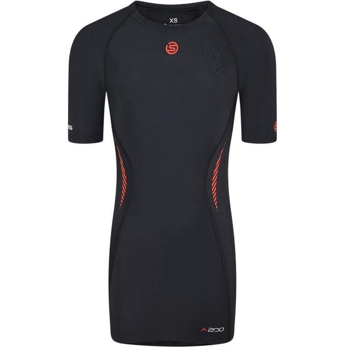 Skins Heren A200 Compressie Fitted T-shirt (Zwart)