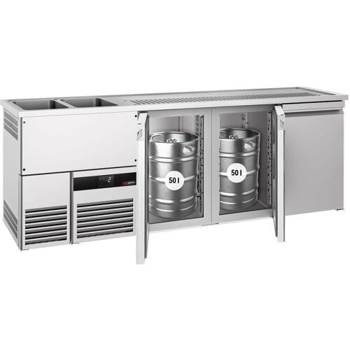 GGM Gastro Biertheke PREMIUM - 2500x700mm - 3 Türen