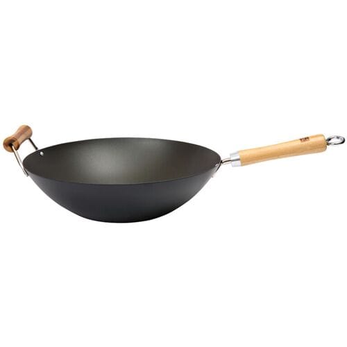 School of Wok 14"/36 cm voorbehandelde wok van koolstofstaal