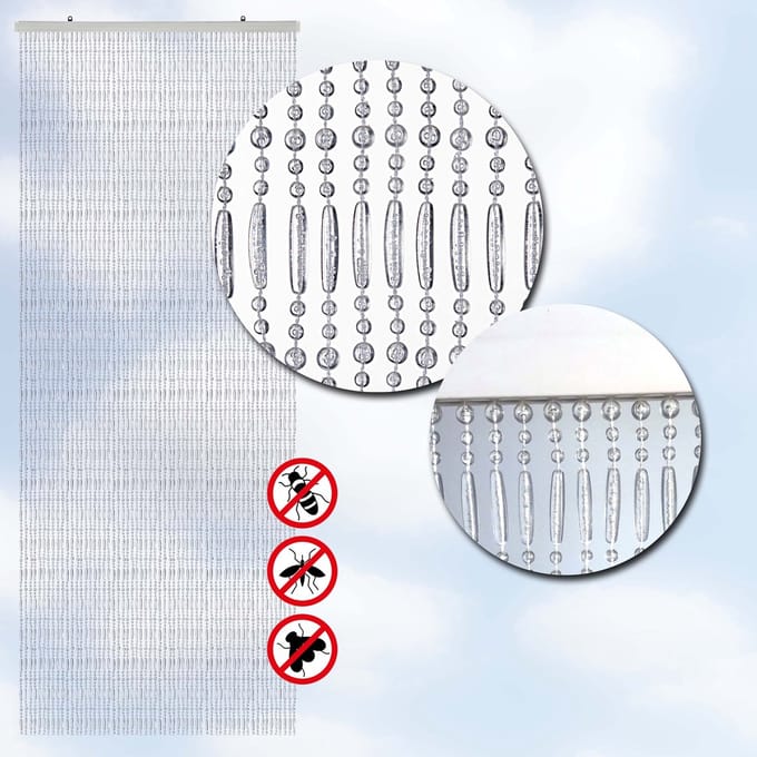 Wicotex - Vliegengordijn - Deurgordijn - Kralengordijn - Perla 100x240cm - Transparant