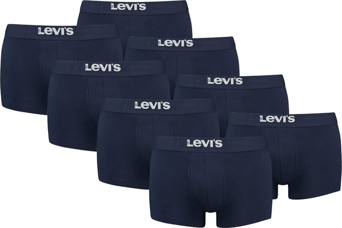 BOXERS 8-pack Levi's Solid Basic herenboxershorts, gemaakt van biologisch katoen