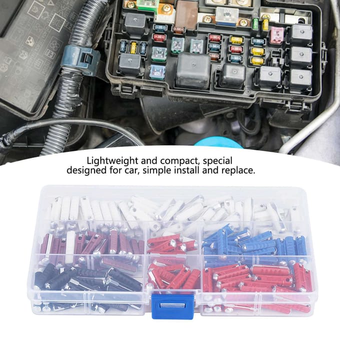 200 stuks Auto Zekering Kit Auto Torpedo Zekeringkast Milieuvriendelijke Auto Zekering Set blue