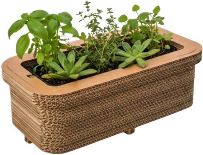 Kartonnen plantenbak Clusia - 39 x 16,5 x 15 cm - Kartent