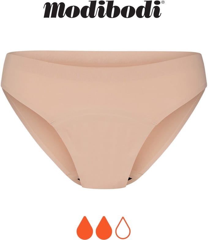 Modibodi Menstruatie Ondergoed Normaal Absorberend Naadloze Bikinislip Cashew 36