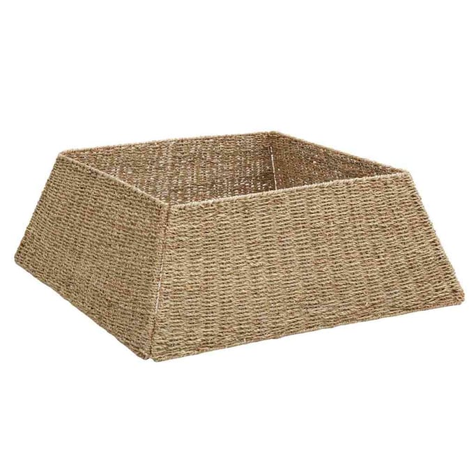 vidaXL Kerstboomkraag Bruin 70 x 70 x 28 cm Zeegras