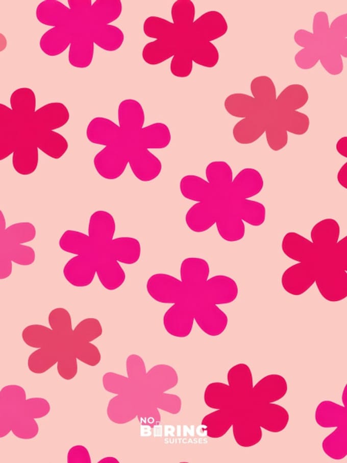 Kinderkoffer roze - Bloemen - Roze