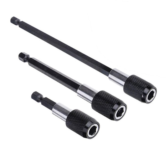 3 stuks schroevendraaier verlengstukken snelontgrendeling 1/4 zeskant schacht houder boor magnetische 3Pcs