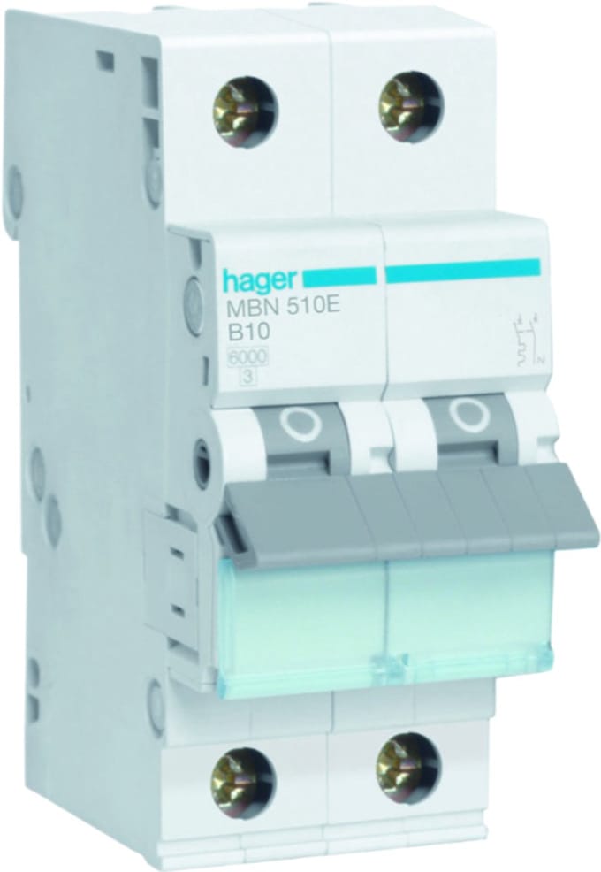 Hager Mcb 1p+n 6ka b-10a 2m