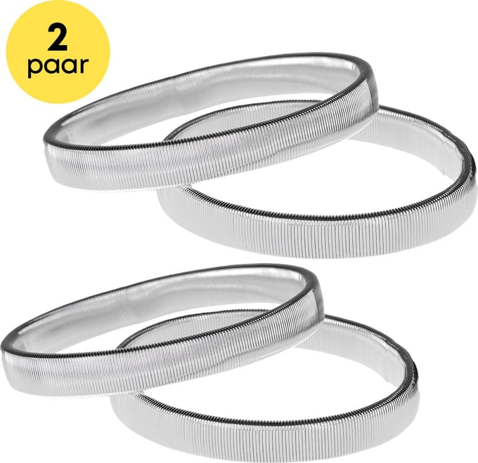 YUGN Mouwophouder - 7 CM - 4 Stuks - Ruim Model - Zilver