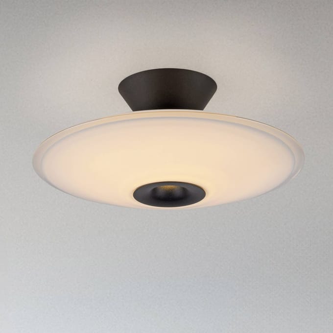 Paul Neuhaus LED plafondlamp Elipsa, wit/zwart, Ø 35 cm