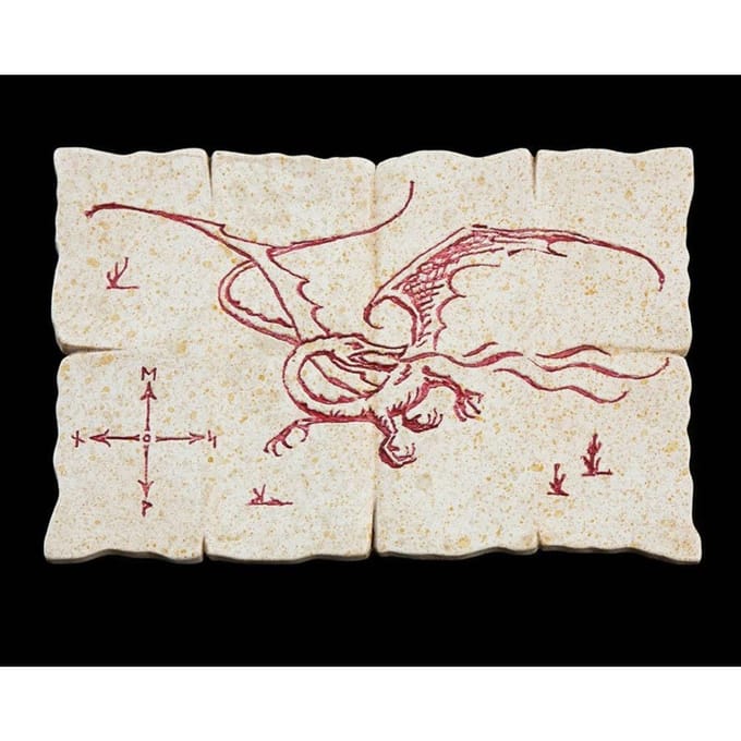Weta Workshop Hobbit Magnet Dragon Map