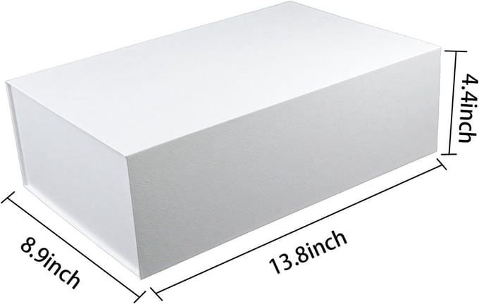 Grote witte geschenkdozen met magneetsluiting en lint - luxe geschenkverpakking voor bruiloft en verjaardag