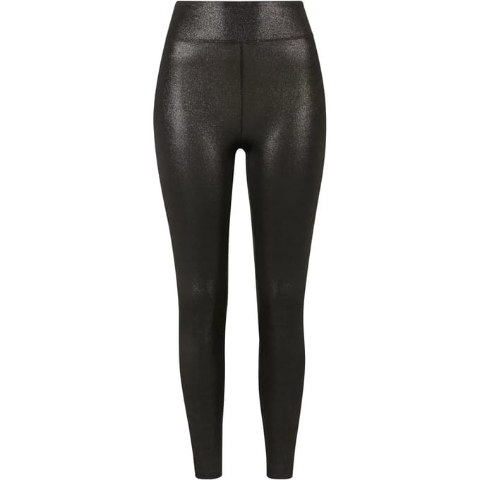 Urban Classics - High Waist Glamour sparklingblack Legging - S - Zwart