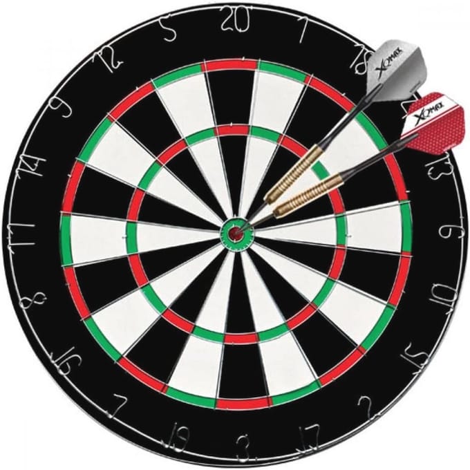 Dartbord Set met 6 Dartpijlen - Complete Dartspellen Set