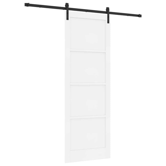vidaXL - Schuifdeur - Wit - 83 - x - 232 - cm - Massief - grenenhout
