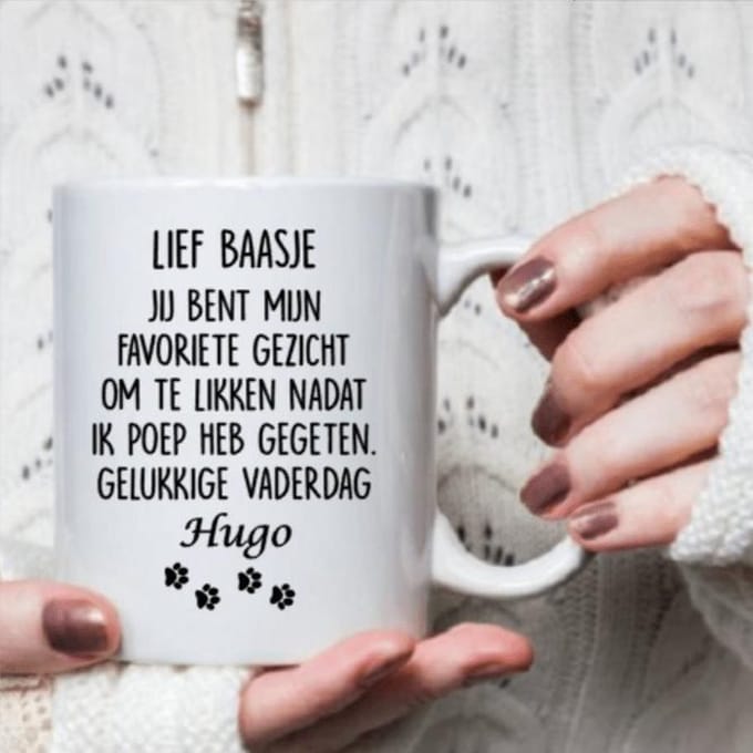 Beker "lief baasje" - Vaderdag - Grappige mok