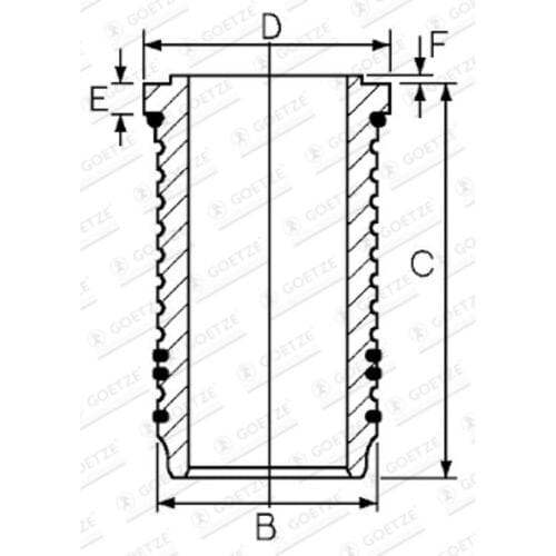 Goetze Engine Voering, cilinderkop GOETZE 14-676420-00