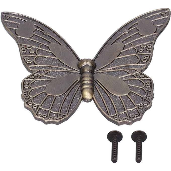 Poignée Forme Papillon Trou Simple Double Trou Bouton de Meuble Tirette pour Tiroir Porte Maison