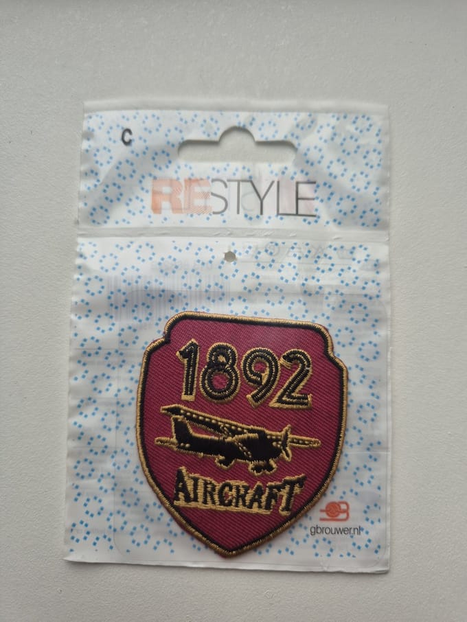 Restyle strijkapplicatie '1892 aircraft'