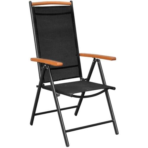 vidaXL - 7-delige - Tuinset - aluminium - zwart