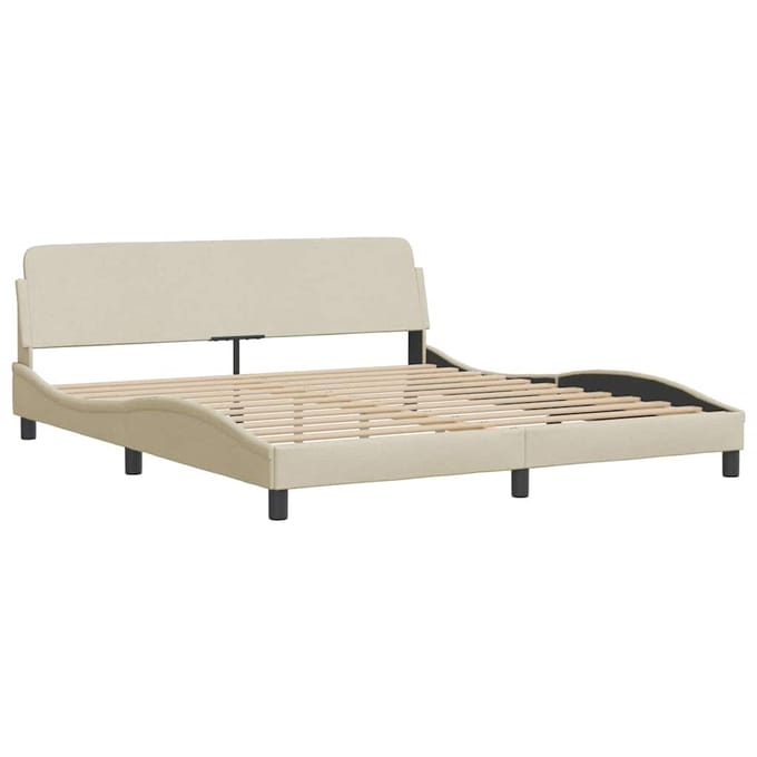 vidaXL - Bedframe - "Dover" - stof - crèmekleurig - 180x200 - cm