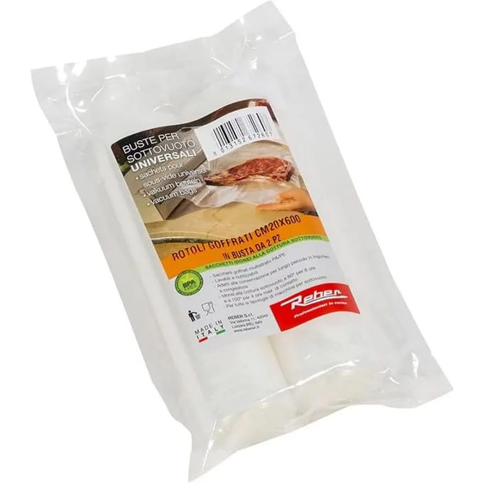 set van 2 rollen 20cm voor vacuümverpakkingsmachine 9701n en 9700n - reber - 6726a