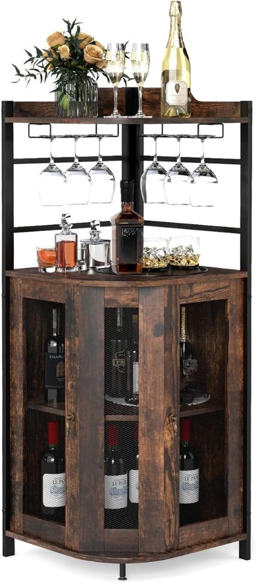 REN® Barkast - Drankkast - Barmeubel - Bruin - 46cm x 46cm x 130cm