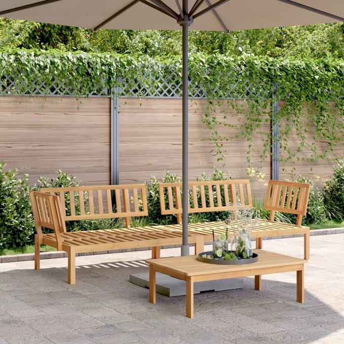 vidaXL - Tuinhoekbanken - 2 - st - pallet - massief - acaciahout