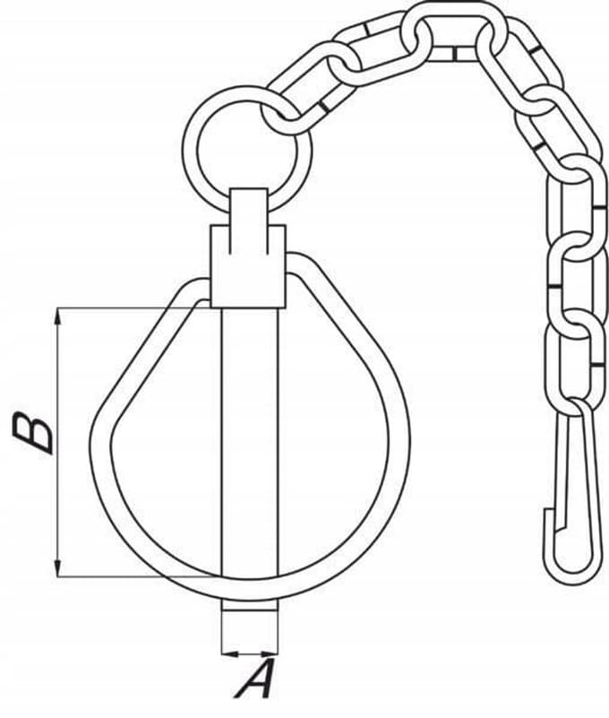 Kramp Borgpen Gegalvaniseerd staal 11x48 mm - LP911050KR