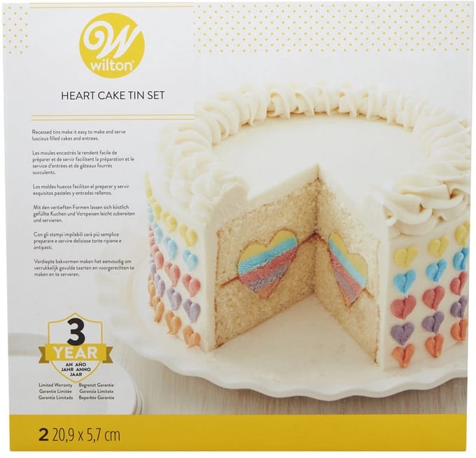 Wilton Heart Tasty-Fill Pan Set - Taartpan voor Hoge Taarten - RVS