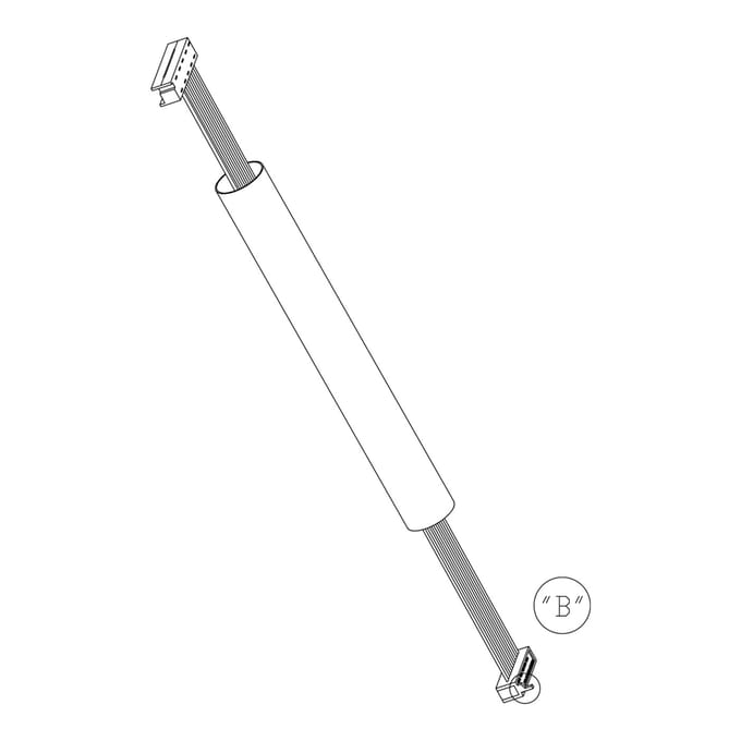 AEG platte kabel, licht, zwart, 250mm 140231605019