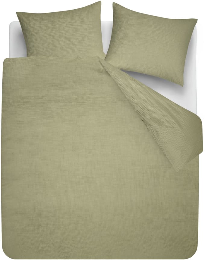 Beddinghouse Mist dekbedovertrek - Lits-Jumeaux - 240 x 200/220 cm - Groen
