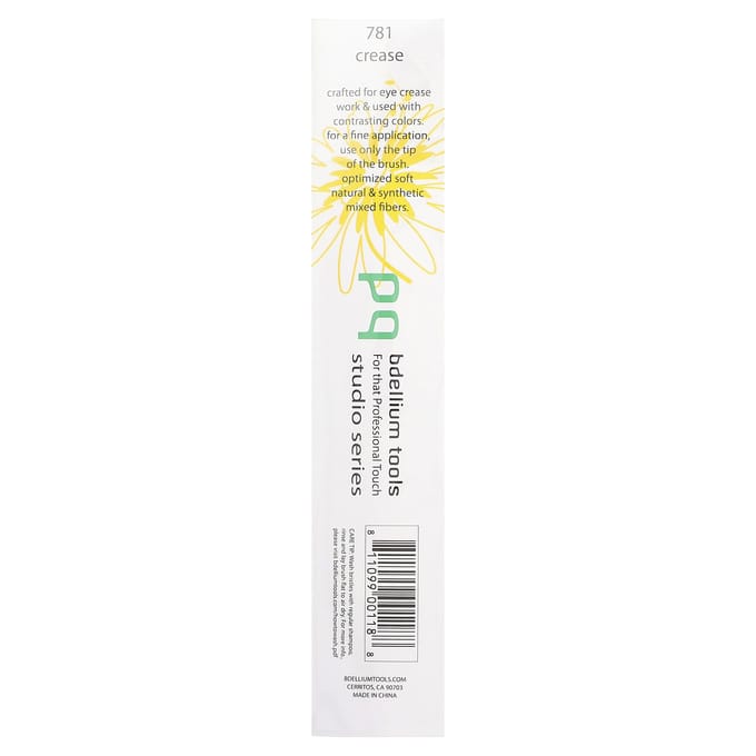 Bdellium Tools, Standaard Serie, Plisseerkwast, Ogen 781, 1 Kwast